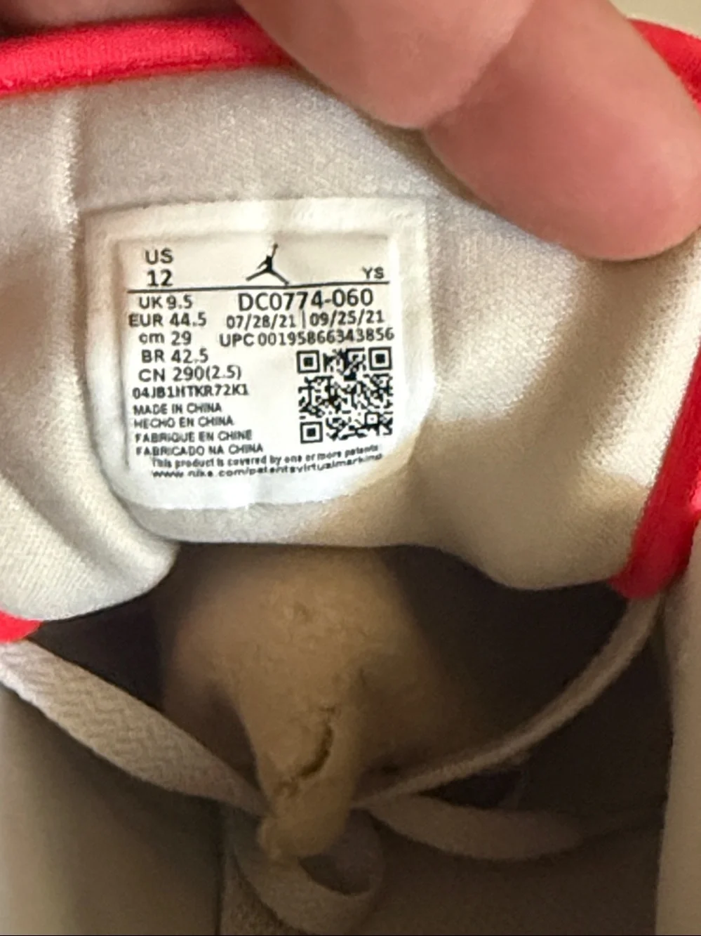 Air Jordan 1 Low Iron Ore Siren Red